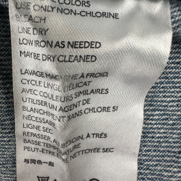 Free People - Moonchild Distressed Denim Long Shirt Jacket XS - Picture 15 of 15